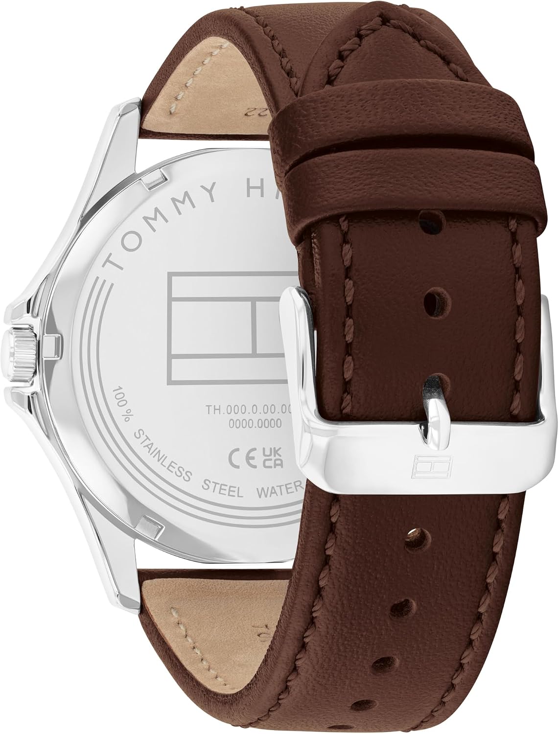 RELOJ DE PULSERA TOMMY HILFIGER HOMBRE 42MM CORREA DE CUERO MARRÓN AZUL - 3