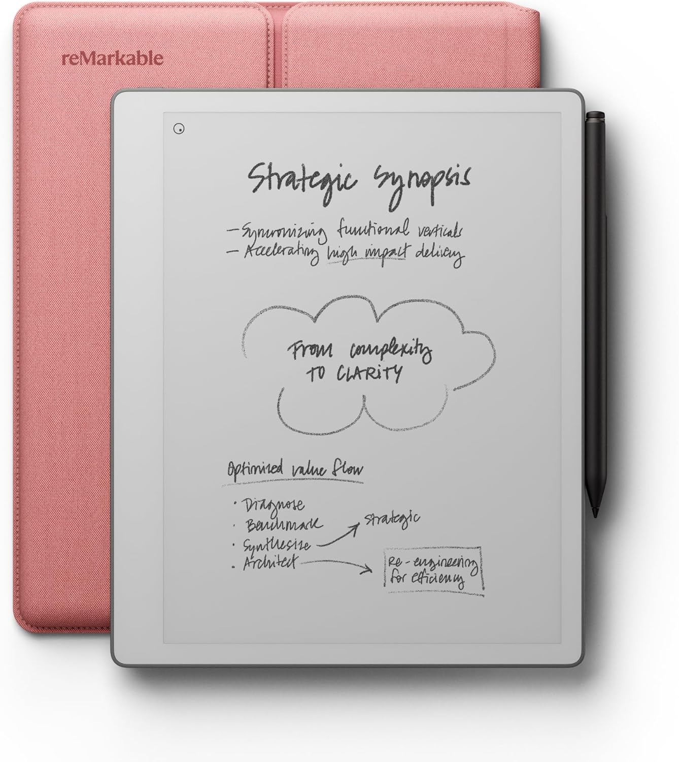 TABLET REMARKABLE PAPER PURE RM95A CON MARKER PLUS Y FUNDA DESERT PINK - 1