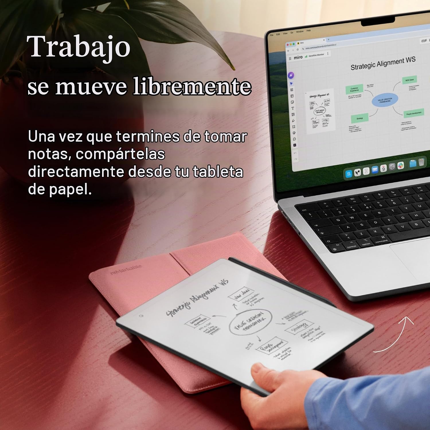 TABLET REMARKABLE PAPER PURE RM95A CON MARKER PLUS Y FUNDA DESERT PINK - 5