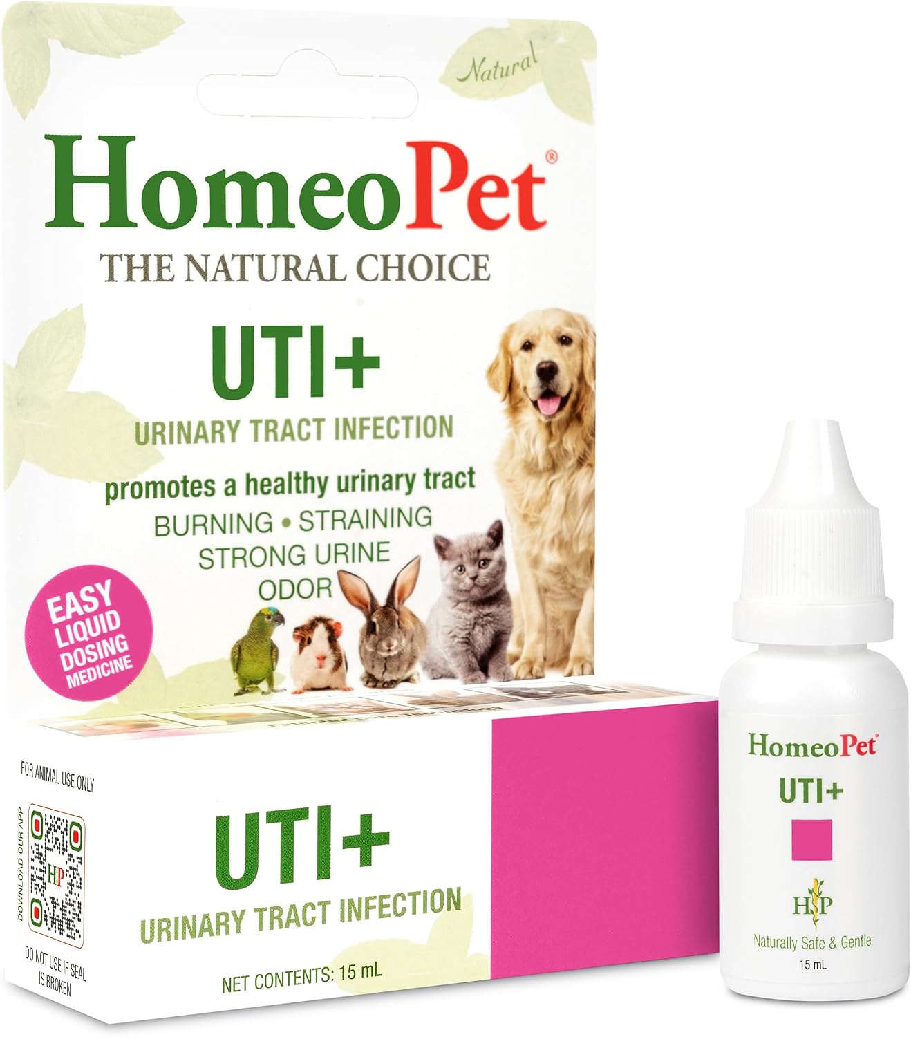 SUPLEMENTO URINARIO HOMEOPET UTI+ PARA PERROS Y GATOS 15 ML - 1