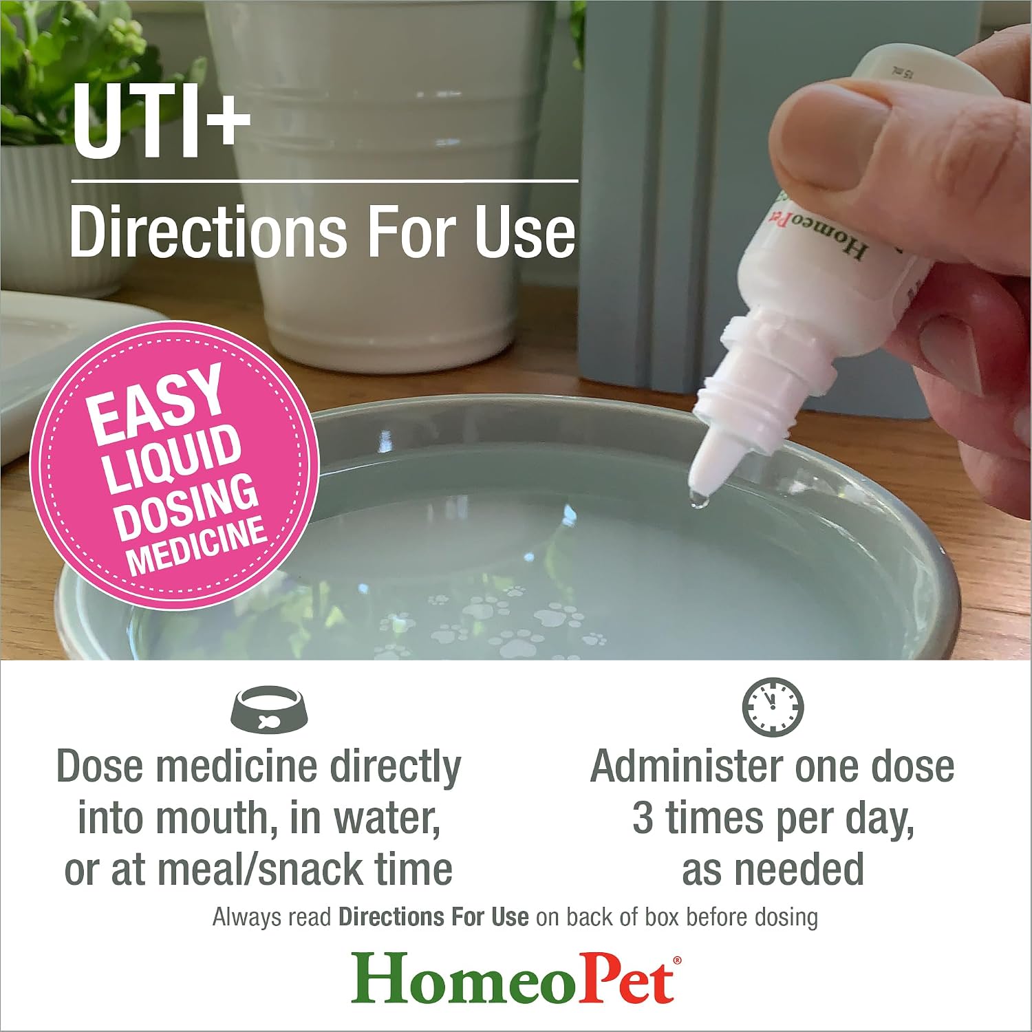 SUPLEMENTO URINARIO HOMEOPET UTI+ PARA PERROS Y GATOS 15 ML - 5