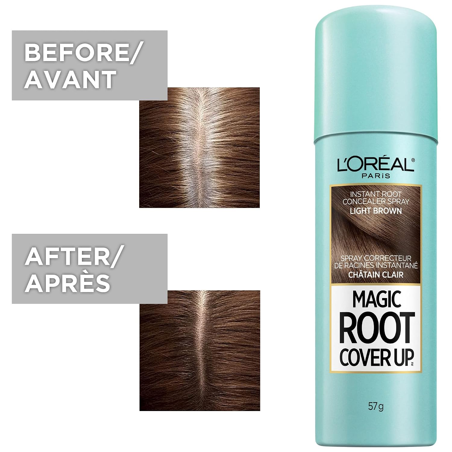 SPRAY TEMPORAL PARA RAÍCES L'ORÉAL PARIS LIGHT BROWN PACK 2 - 3