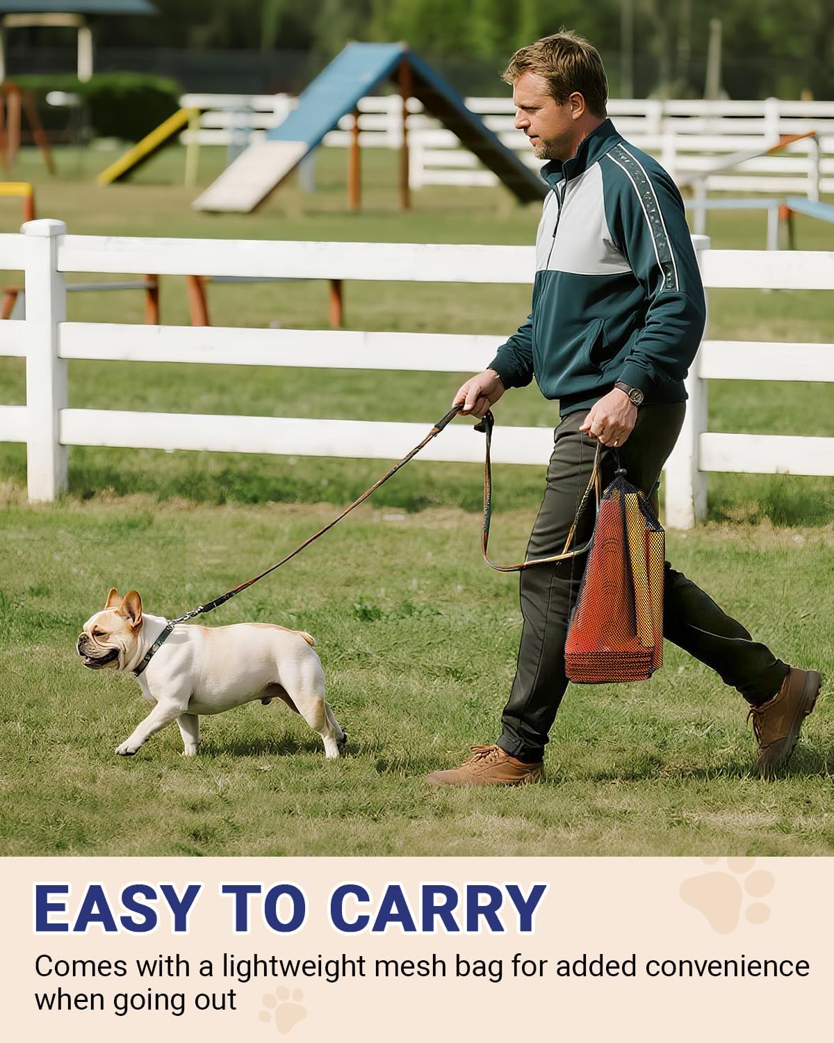 SET DE AGILIDAD PARA PERROS LUPAR CON 12 CONOS Y 6 BARRAS AJUSTABLES NARANJA - 4
