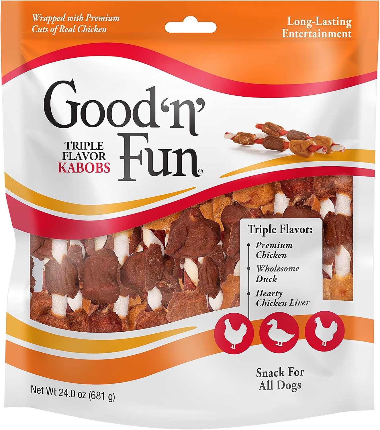 SNACK PARA PERROS GOOD 'N' FUN KABOBS 680 G - 1