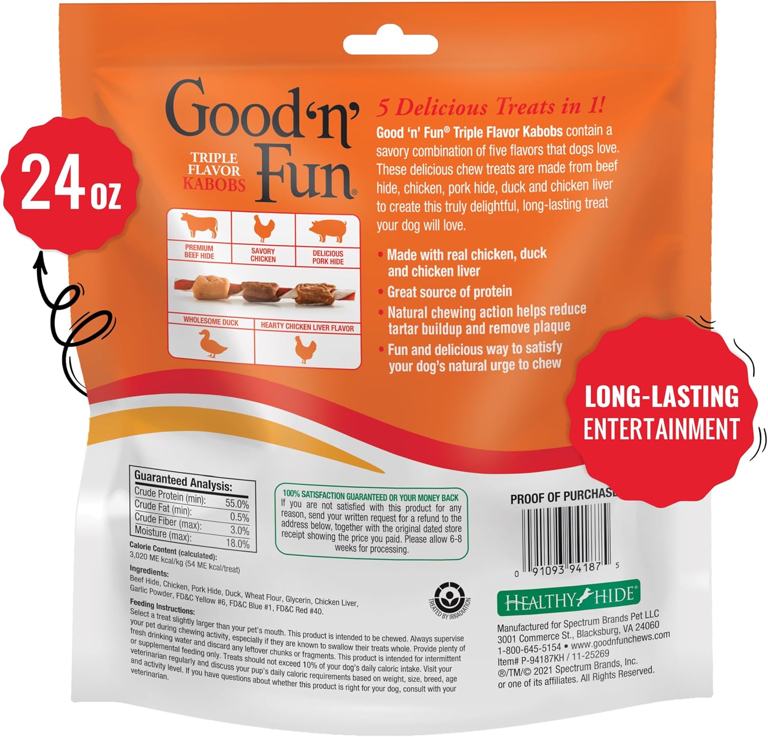 SNACK PARA PERROS GOOD 'N' FUN KABOBS 680 G - 2