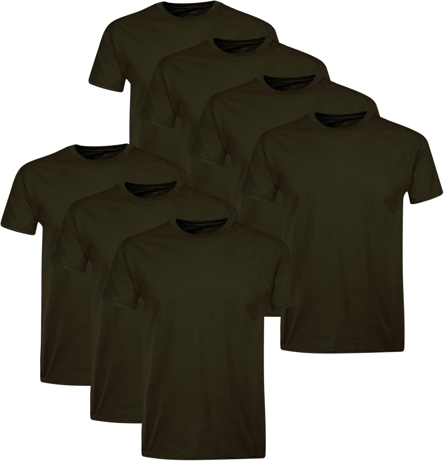 CAMISETAS INTERIORES PARA HOMBRE HANES 7 UNIDADES NEGRO - 1
