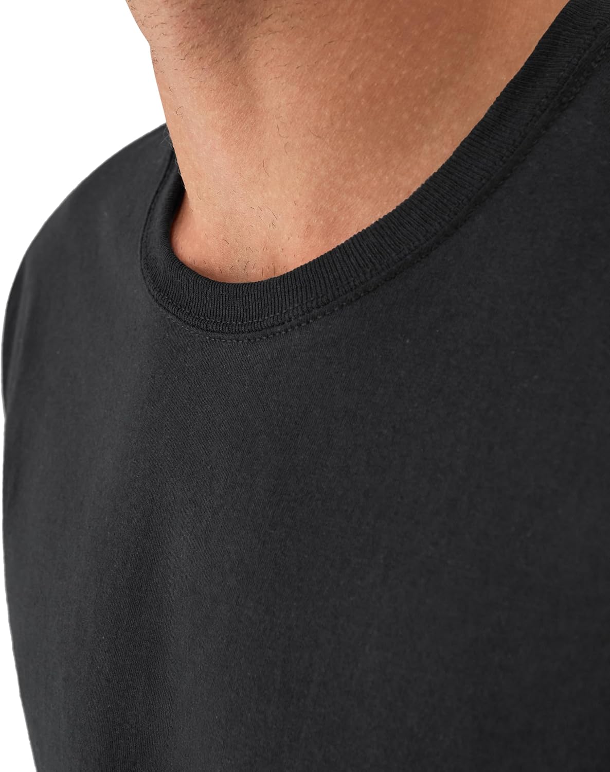 CAMISETAS INTERIORES PARA HOMBRE HANES 7 UNIDADES NEGRO - 5