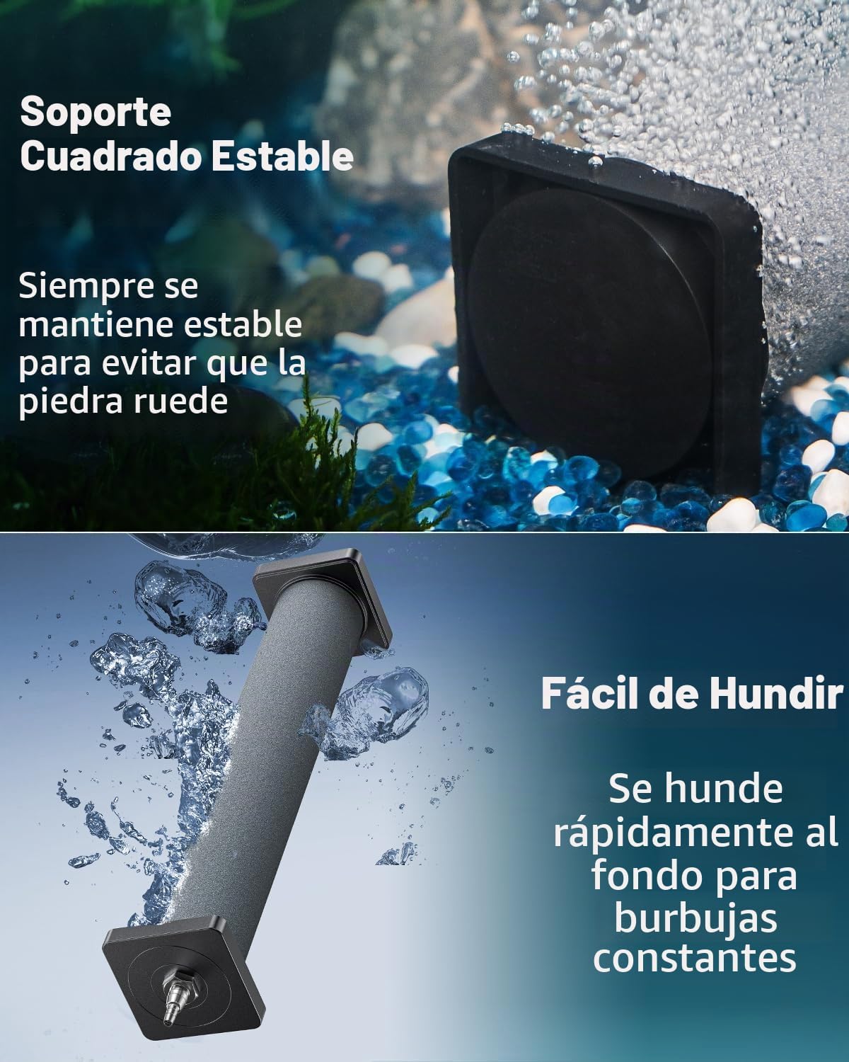 PIEDRA DE AIRE PARA ACUARIO PAWFLY 12 PULGADAS CILINDRO PARA OXIGENACIÓN - 4