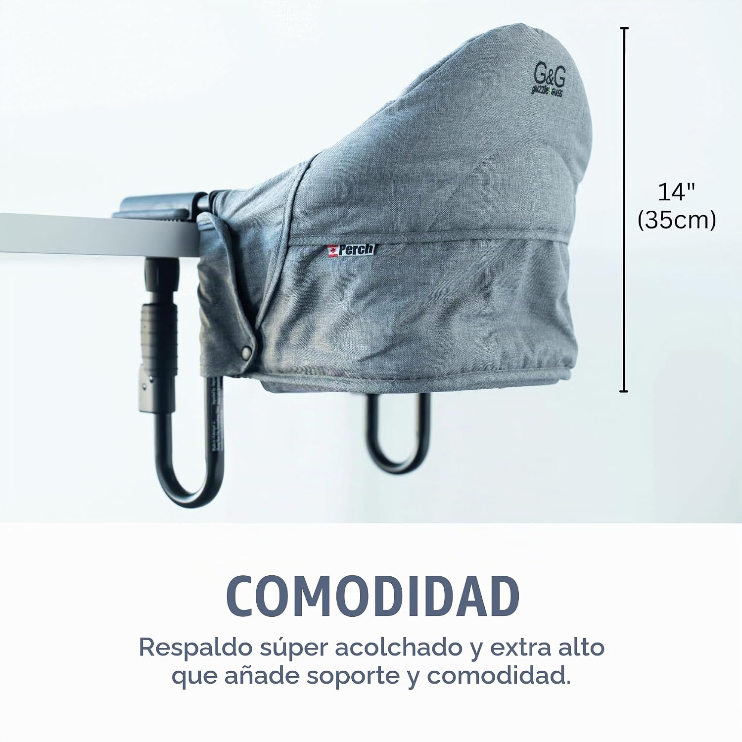 SILLA DE BEBÉ PARA COMER GUZZIE+GUSS PERCH CLIP ON TABLE SALT Y PEPPER - 4