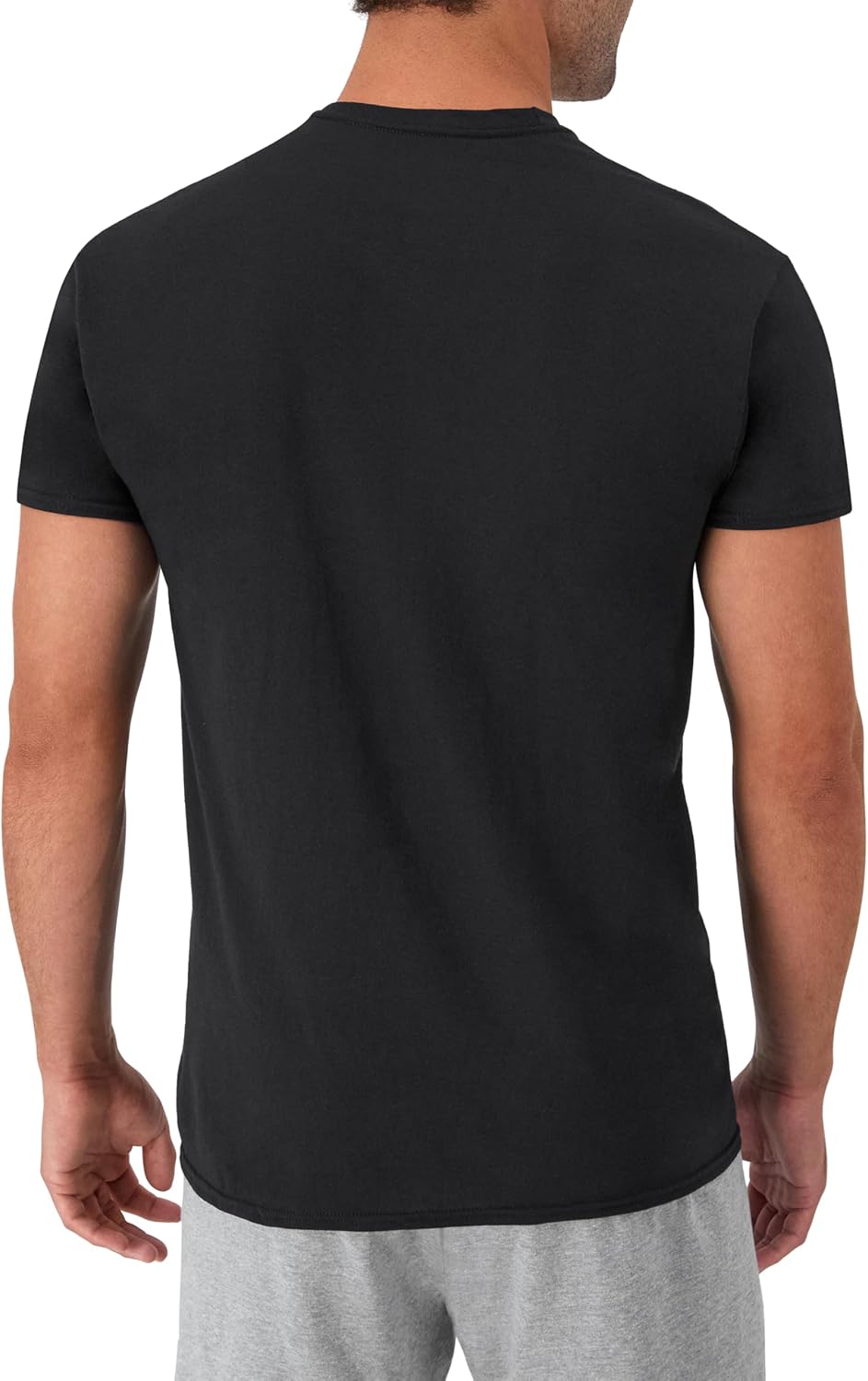 CAMISETAS INTERIORES PARA HOMBRE HANES 6 UNIDADES NEGRO GRIS AZUL SURTIDO - 5