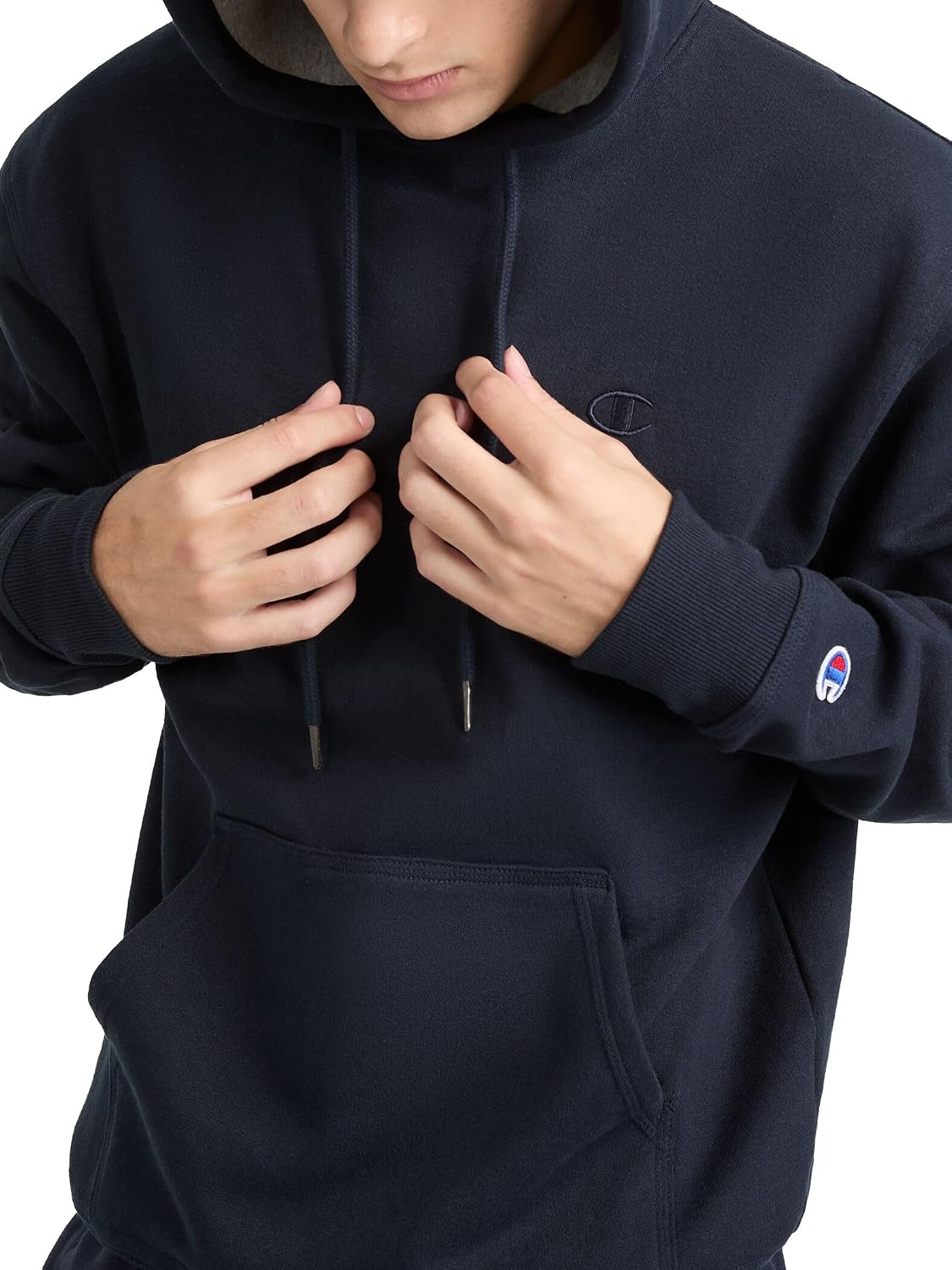 SUDADERA CON CAPUCHA PARA HOMBRE CHAMPION POWERBLEND AZUL MARINO TALLA L - 3
