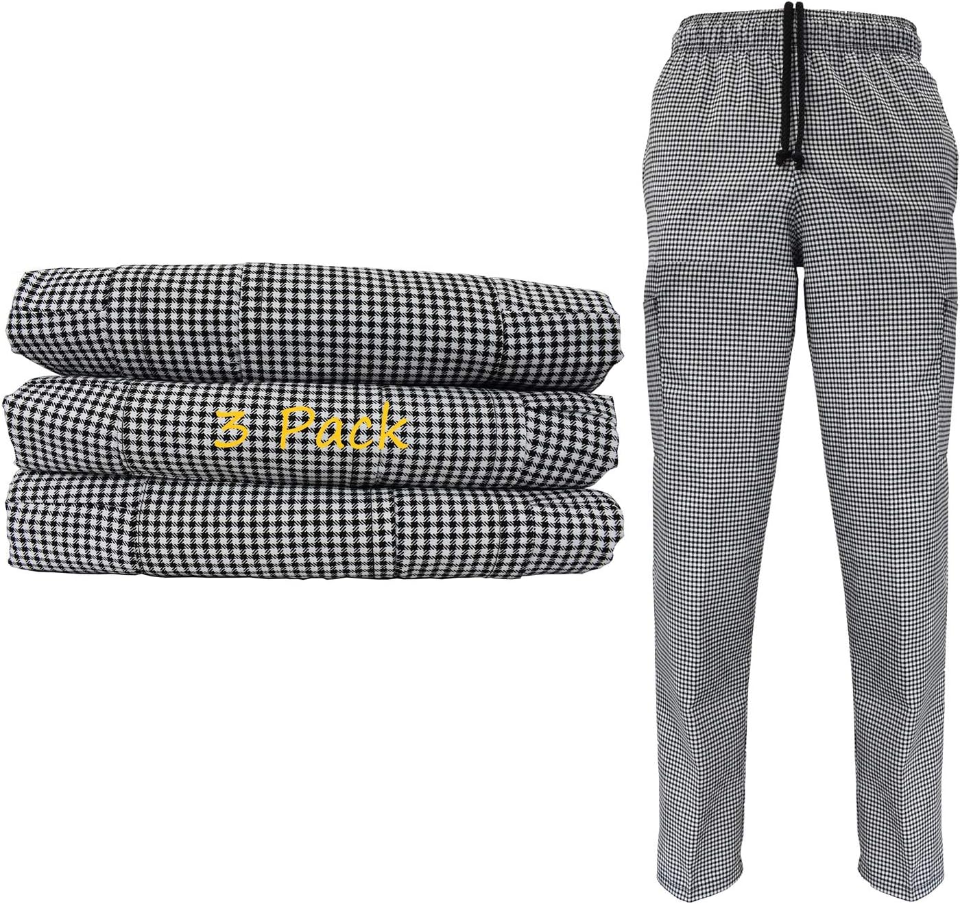 PANTALÓN CHEF CARGO NATURAL UNIFORMS CLASSIC 6 BOLSILLOS PACK DE 3 - 1