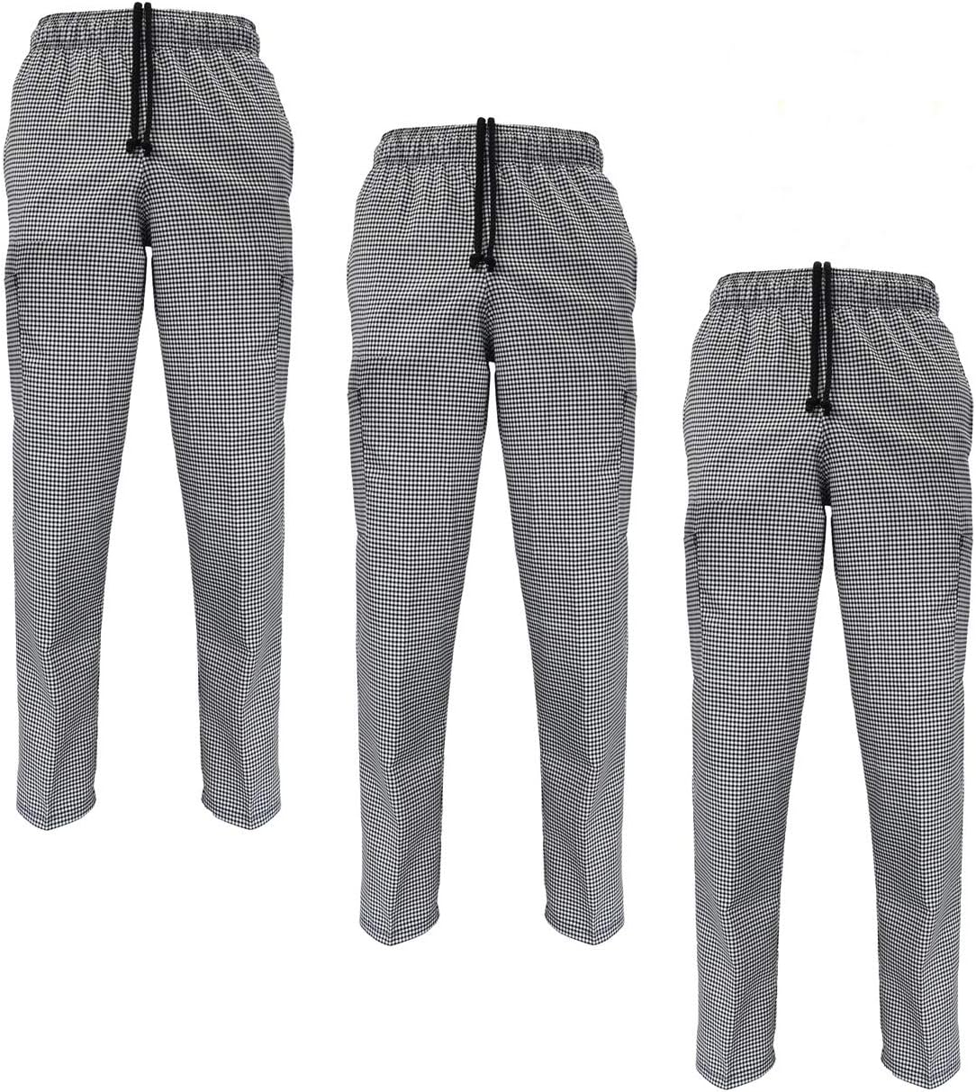 PANTALÓN CHEF CARGO NATURAL UNIFORMS CLASSIC 6 BOLSILLOS PACK DE 3 - 2