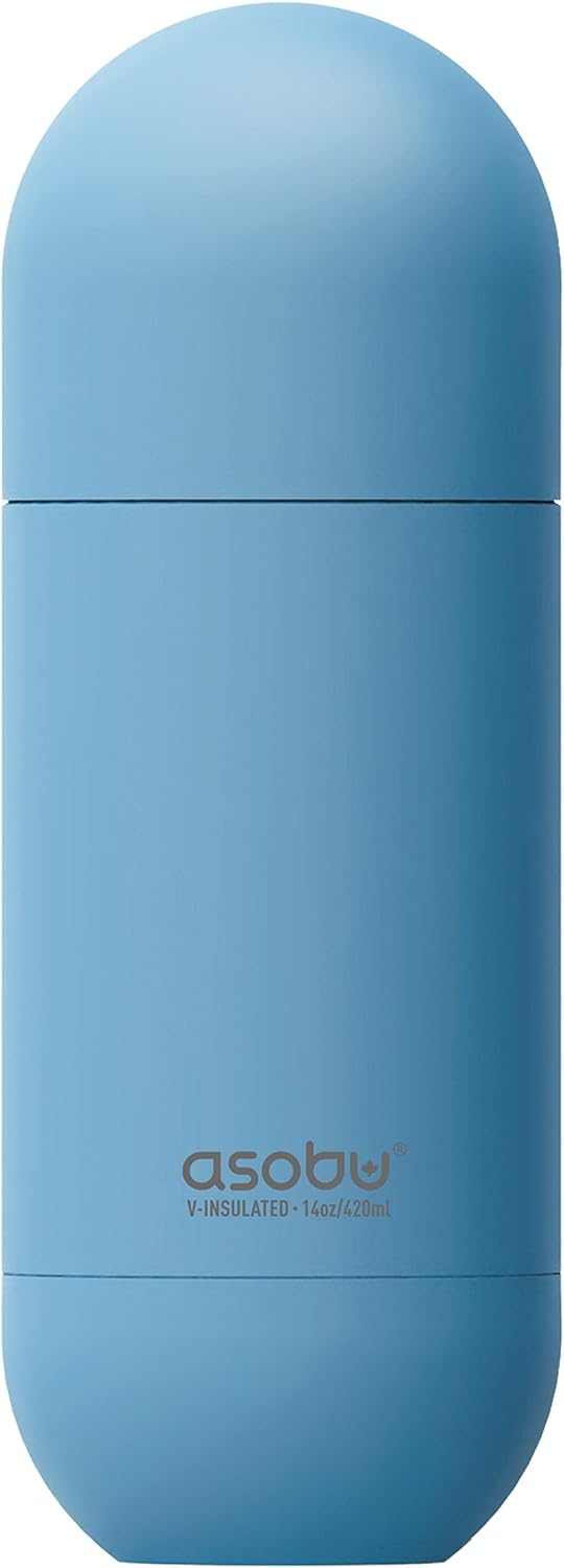 TERMO ASOBU ORB ACERO INOXIDABLE DOBLE PARED 420 ML AZUL - 1