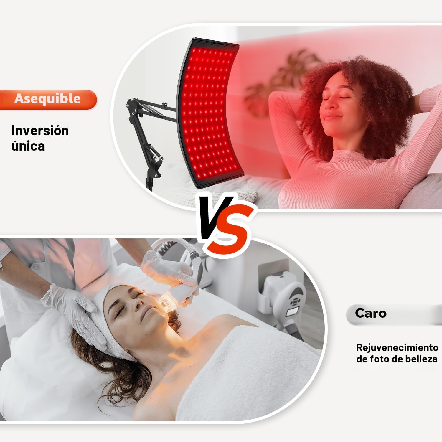 LÁMPARA DE TERAPIA DE LUZ ROJA VICONOR 660NM Y 850NM INFRARROJA PARA CARA Y CUERPO CON SOPORTE - 5