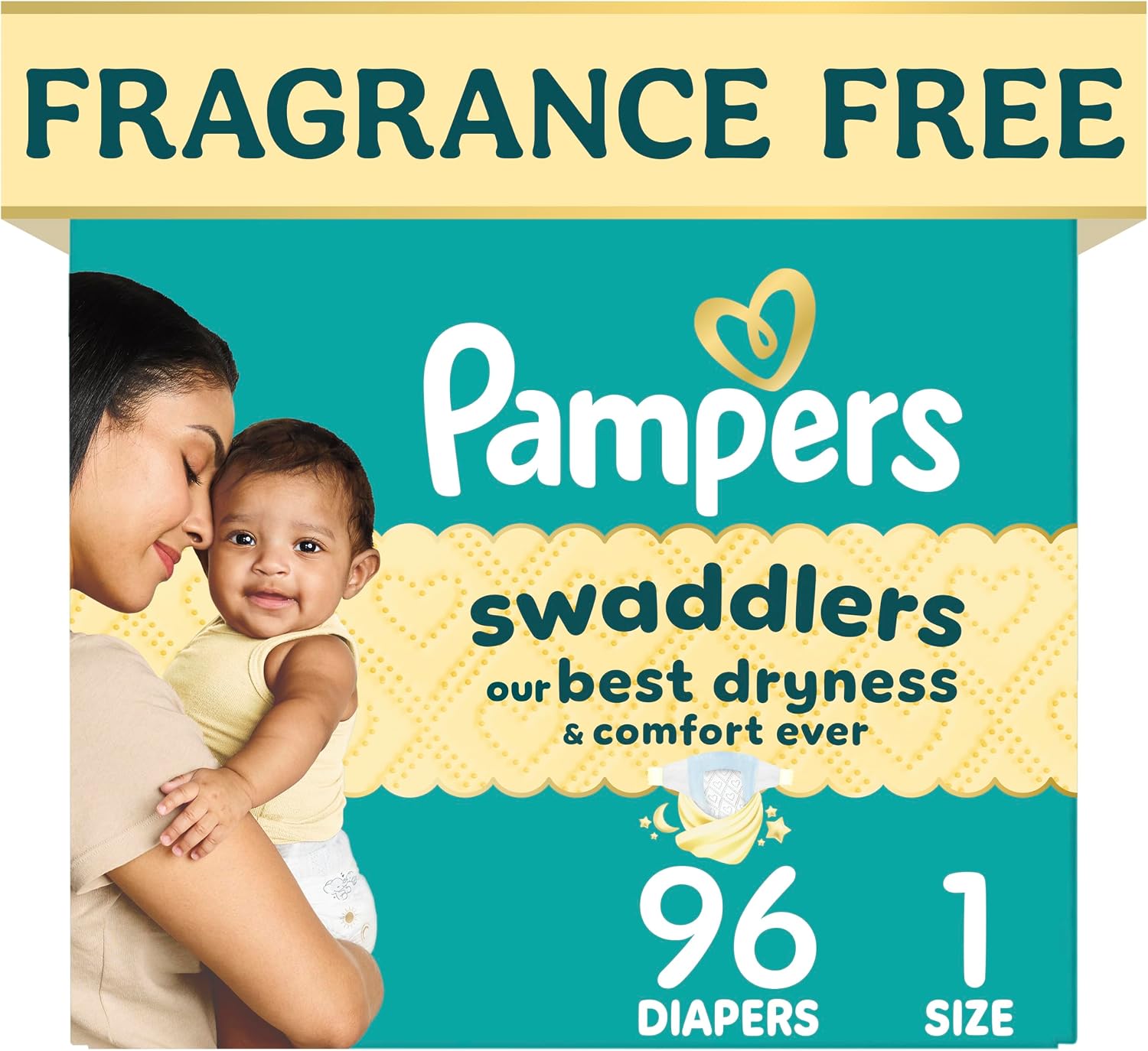 PAÑALES PAMPERS SWADDLERS TALLA 1 (8-14 LBS) 96 UNIDADES - 1