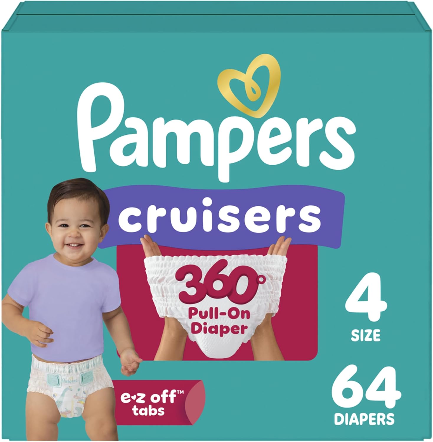 PAÑAL PAMPERS CRUISERS 360 TALLA 4 64 UNIDADES - 1