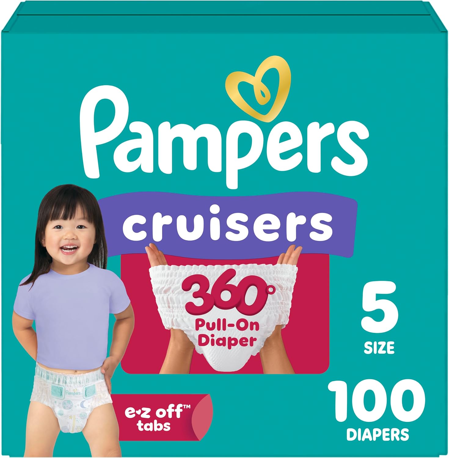 PAÑAL PAMPERS CRUISERS 360 TALLA 5 100 UNIDADES - 1