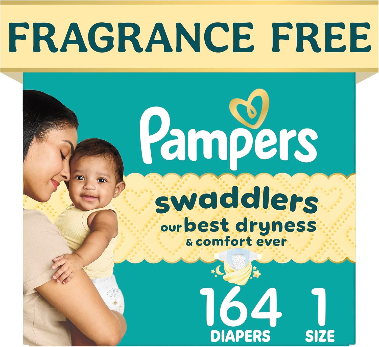 PAÑALES PAMPERS SWADDLERS TALLA 1 (8-14 LBS) 164 UNIDADES SIN FRAGANCIA - 1