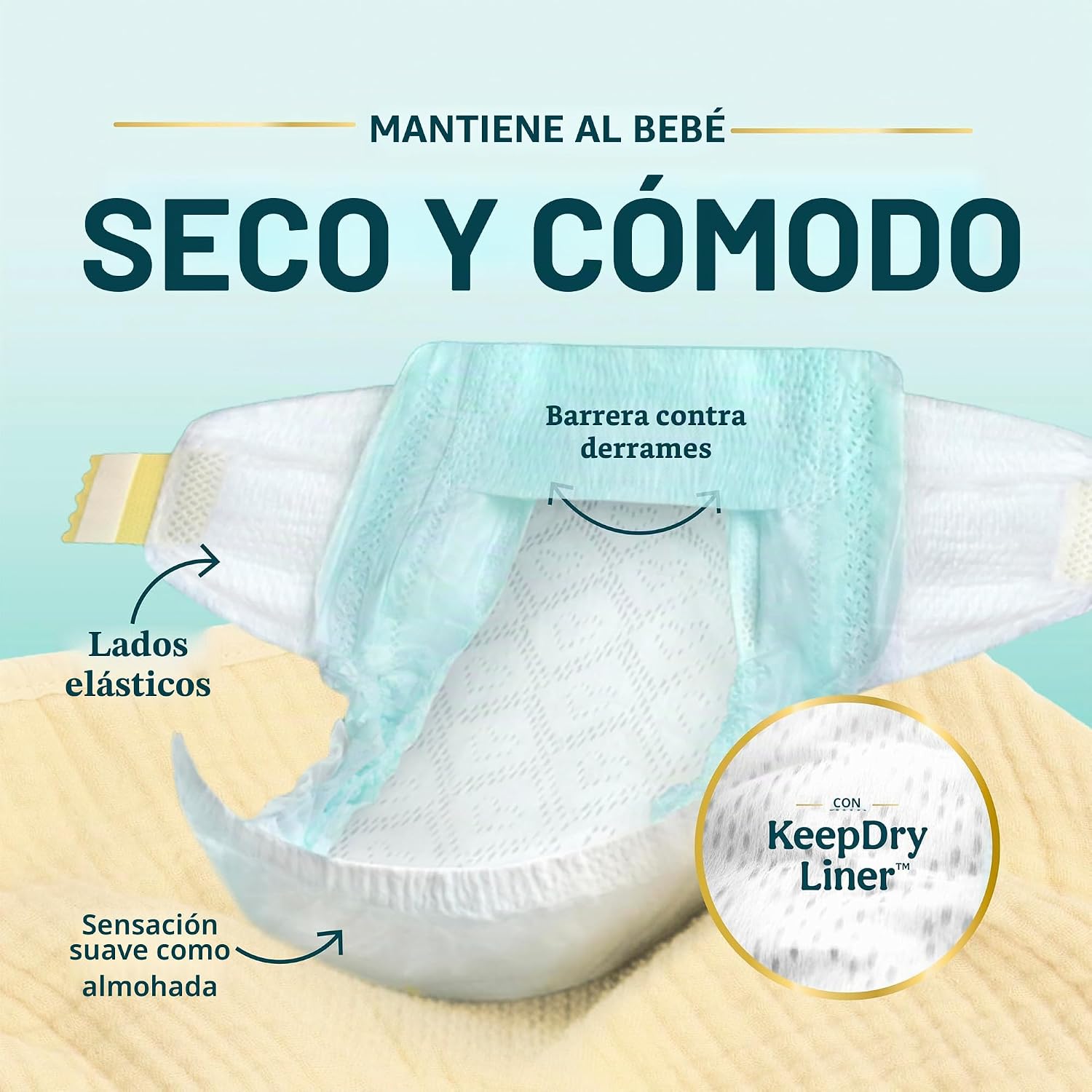 PAÑALES PAMPERS SWADDLERS TALLA 1 (8-14 LBS) 164 UNIDADES SIN FRAGANCIA - 3