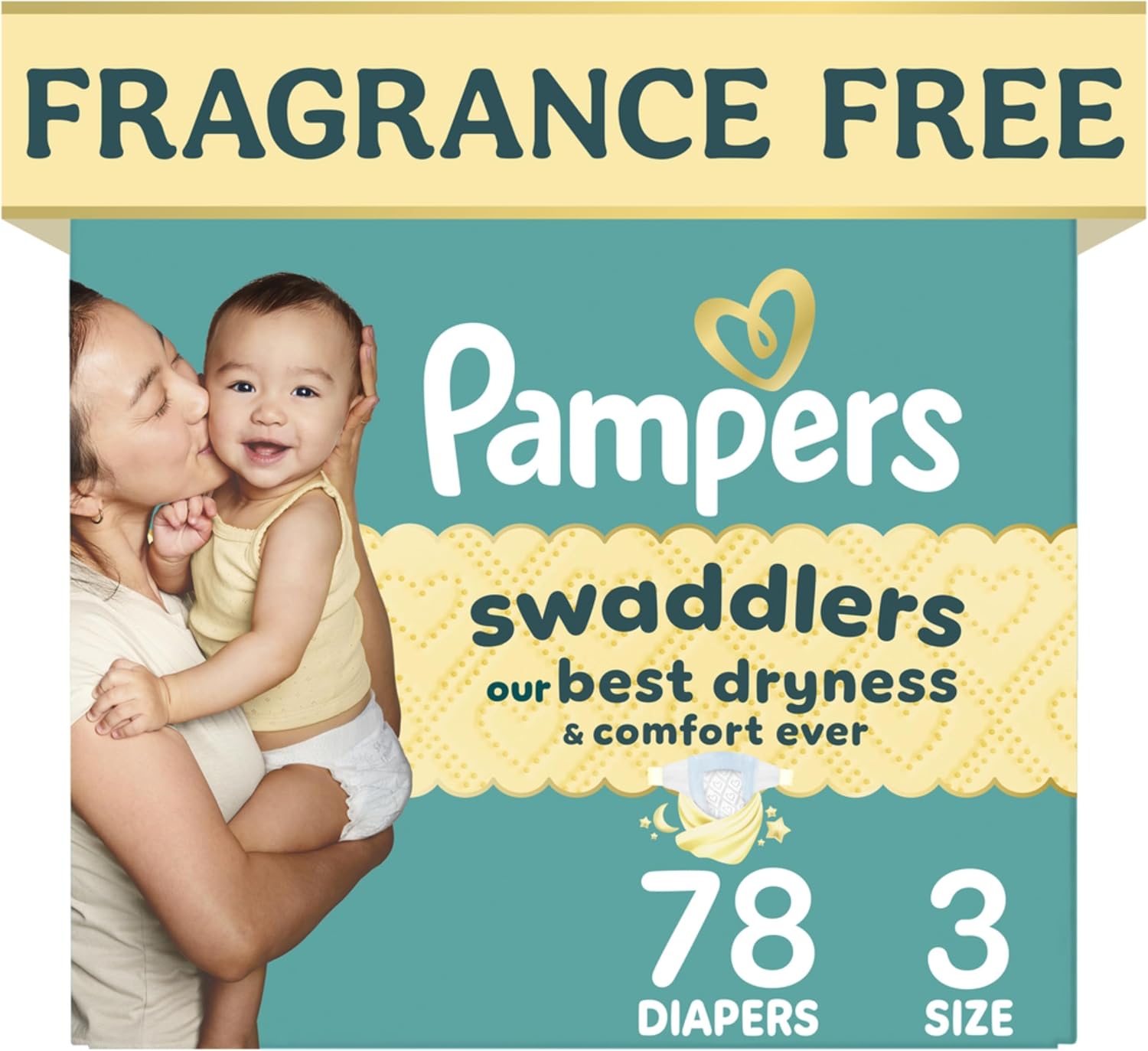 PAÑALES PAMPERS SWADDLERS TALLA 3 (13-26 LBS) 78 UNIDADES - 1