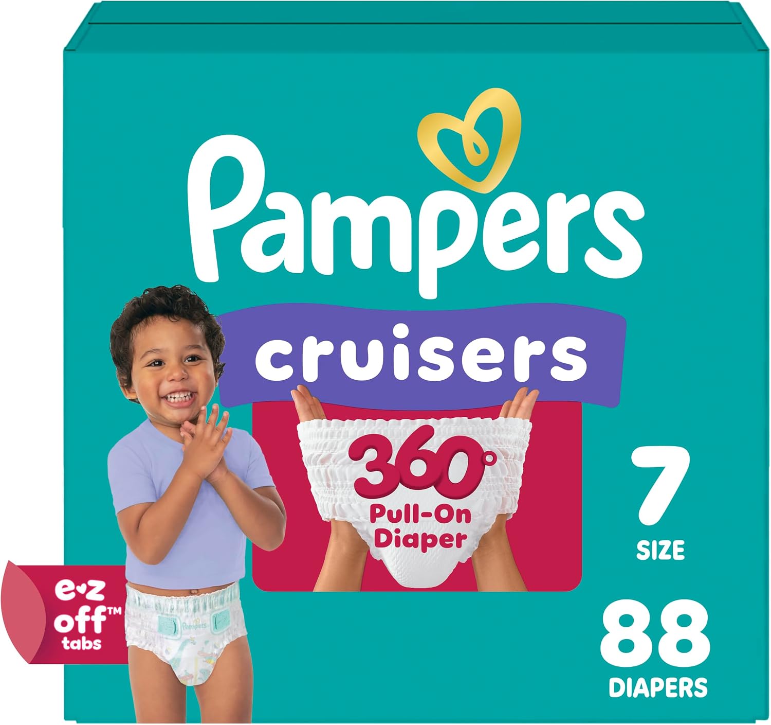 PAÑAL PAMPERS CRUISERS 360 TALLA 7 88 UNIDADES - 1