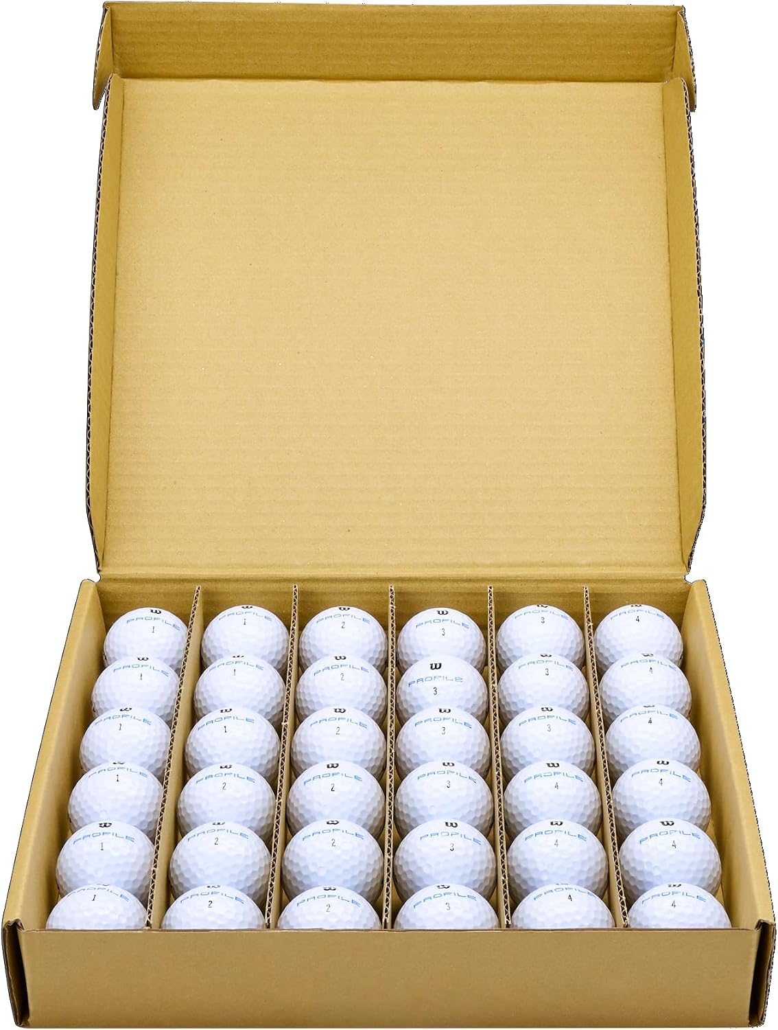PELOTAS DE GOLF WILSON PROFILE DISTANCE PAQUETE 36 UNIDADES - 1