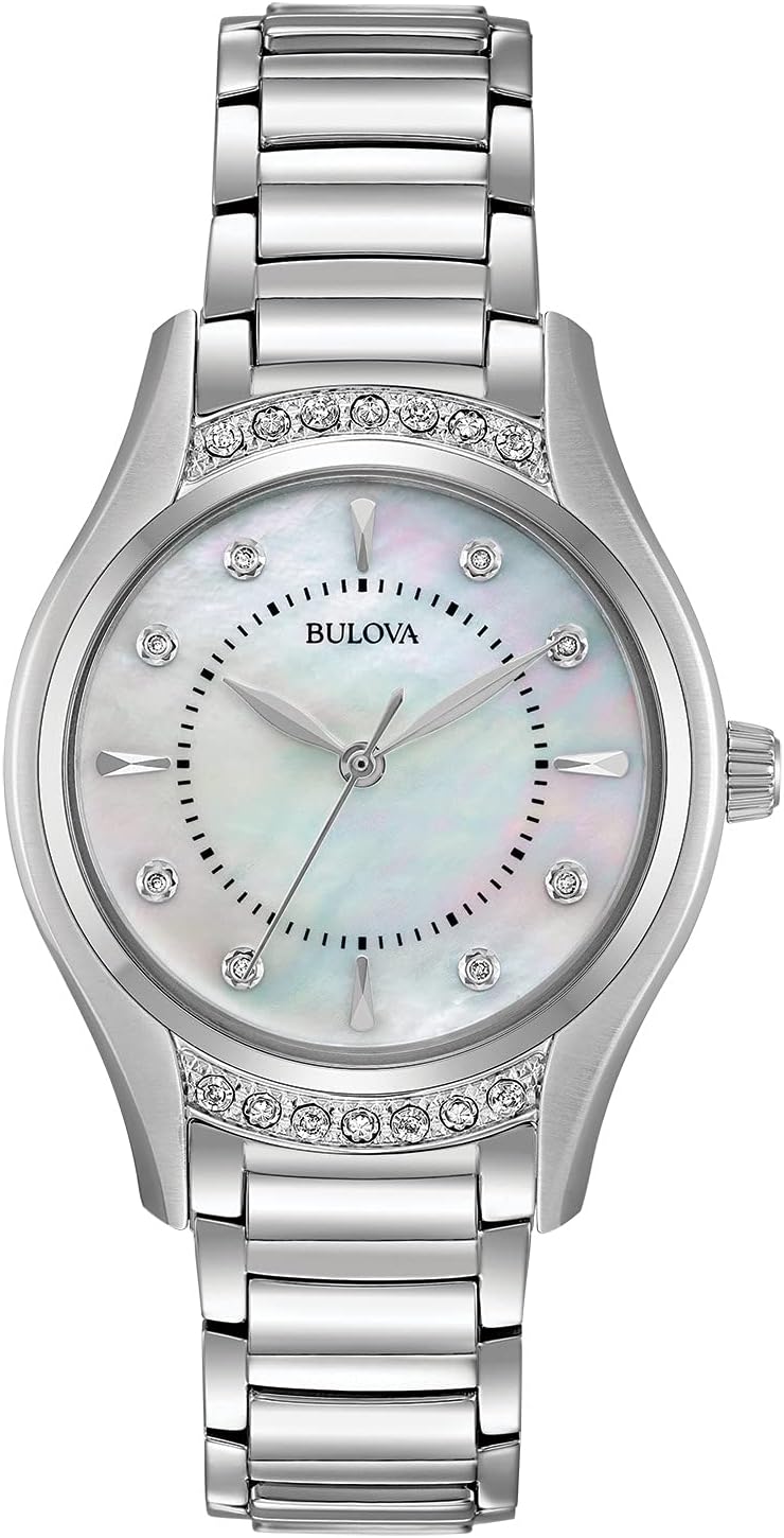 RELOJ BULOVA LADIES CLASSIC DIAMOND 3-HAND QUARTZ ACERO INOXIDABLE DIAL MADREPERLA - 1