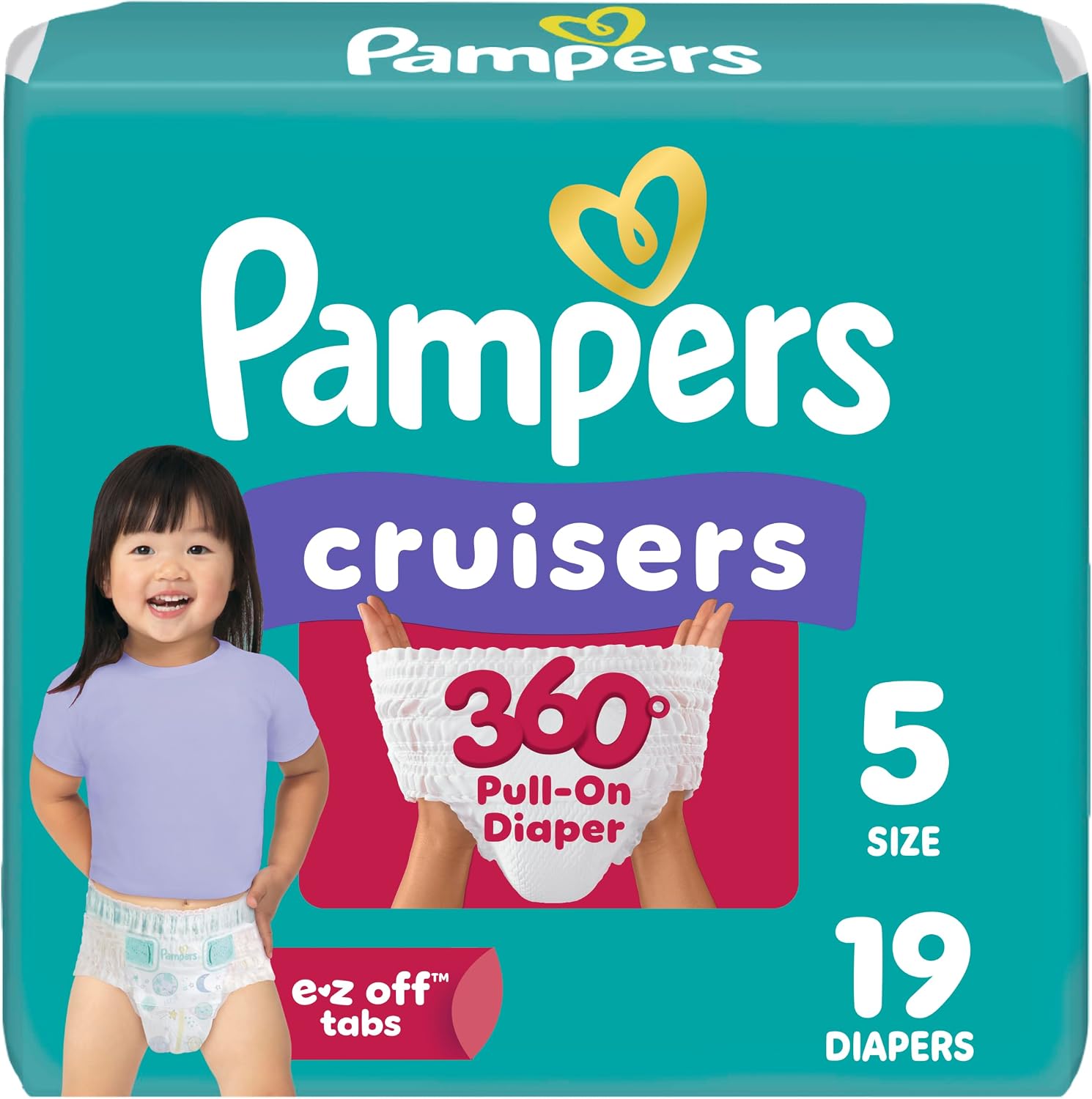 PAÑAL PAMPERS CRUISERS 360 TALLA 5 19 UNIDADES - 1