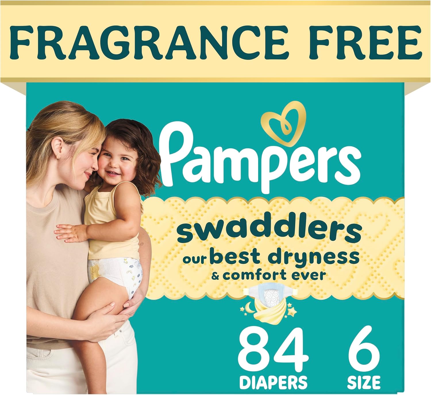 PAÑALES PAMPERS SWADDLERS TALLA 6 (23-44 LBS) 84 UNIDADES - 1