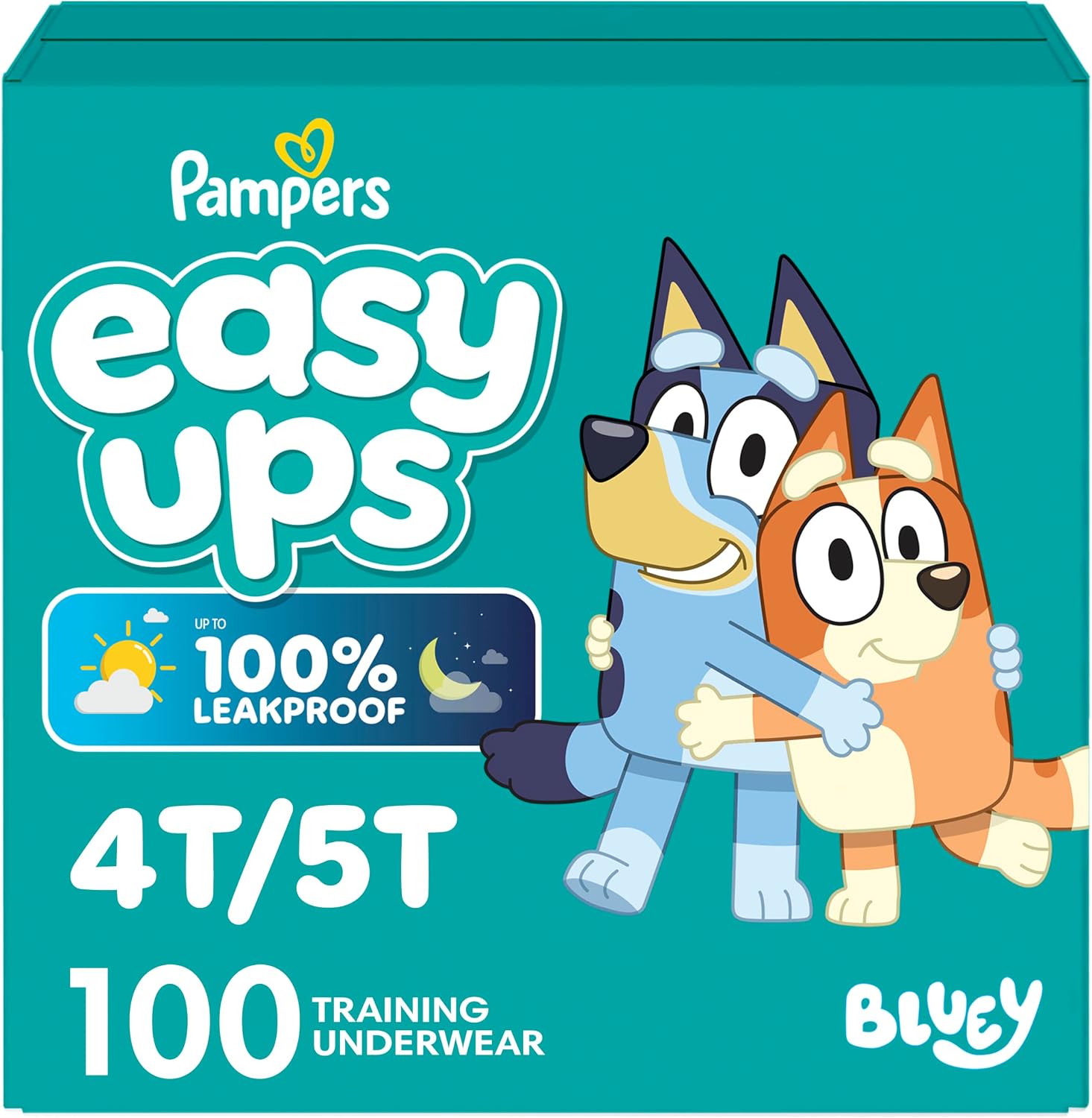 PAÑALES DE ENTRENAMIENTO PAMPERS EASY UPS TALLA 6 (4T-5T) BLUEY 100 UNIDADES - 1