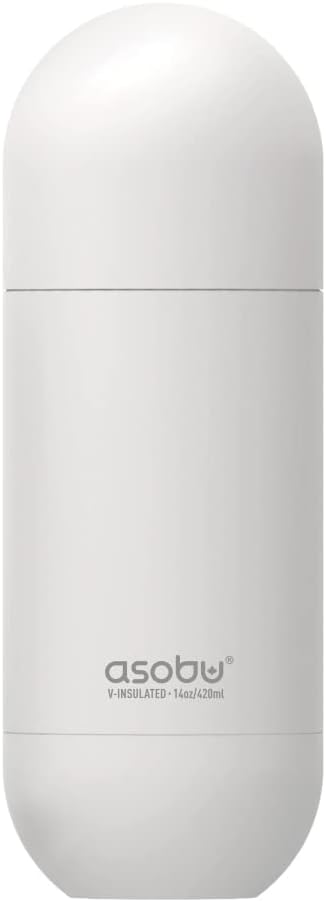 TERMO ASOBU ORB ACERO INOXIDABLE DOBLE PARED 420 ML BLANCO - 1