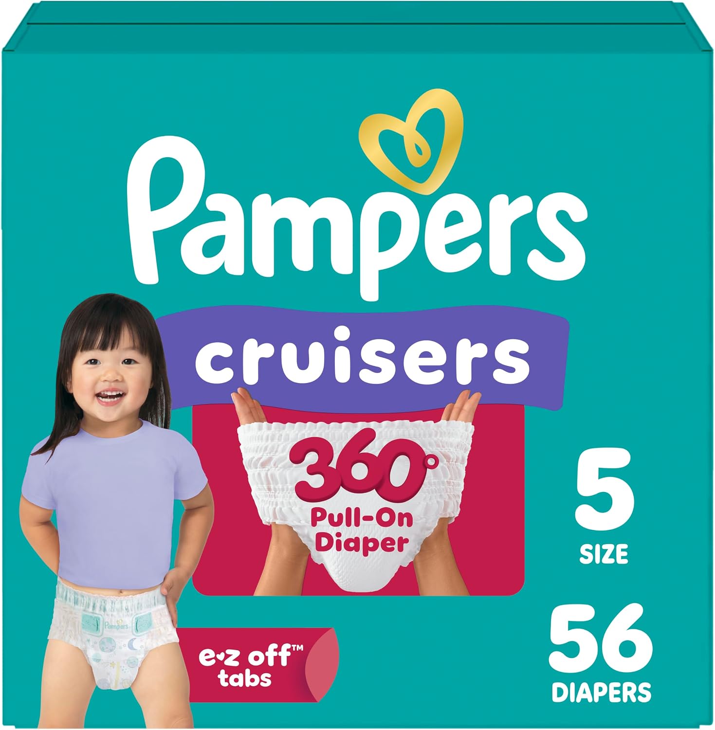 PAÑAL PAMPERS CRUISERS 360 TALLA 5 56 UNIDADES - 1