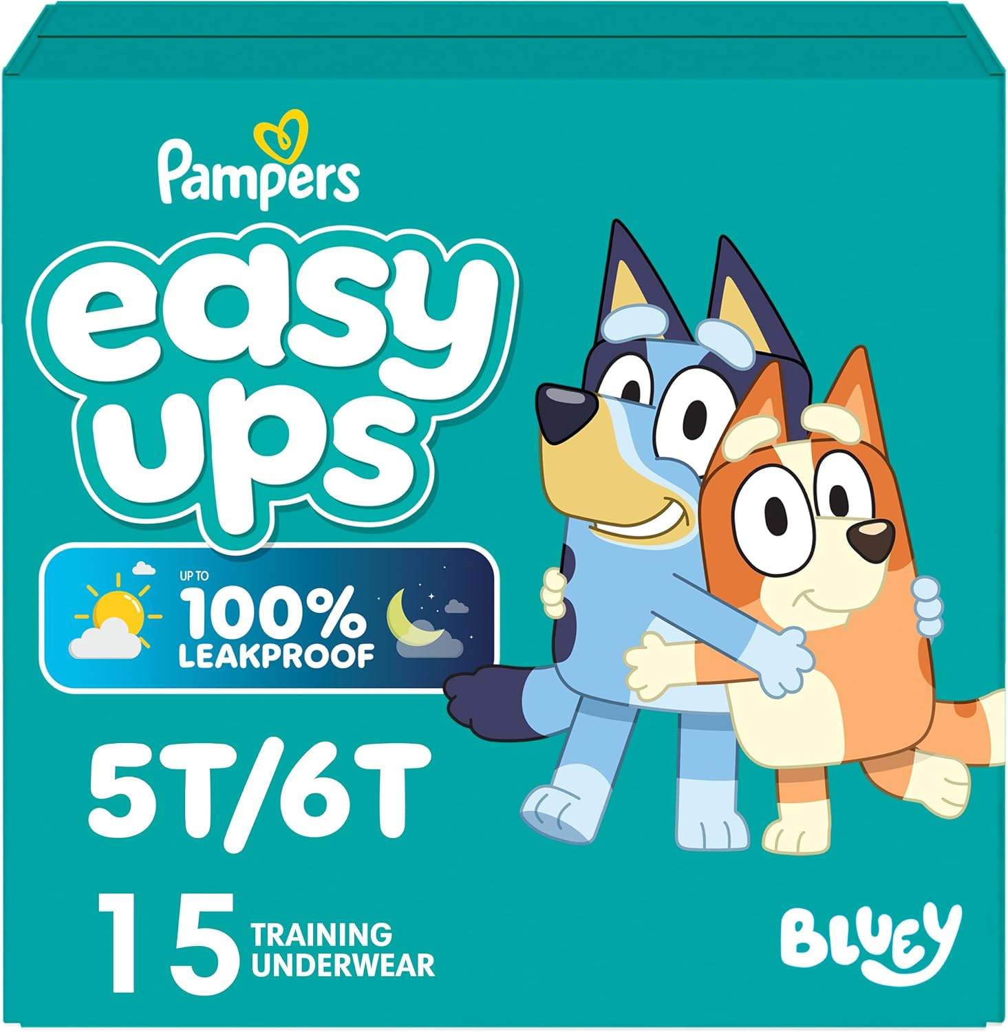 PAMPERS EASY UPS PANTS DE ENTRENAMIENTO TALLA 7 (5T-6T) BLUEY 15 UNIDADES - 1
