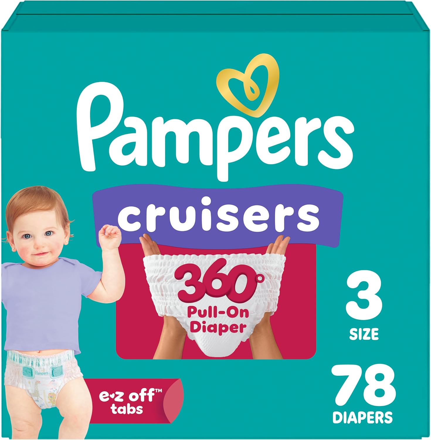 PAÑAL PAMPERS CRUISERS 360 TALLA 3 PAQUETE 78 UNIDADES - 1