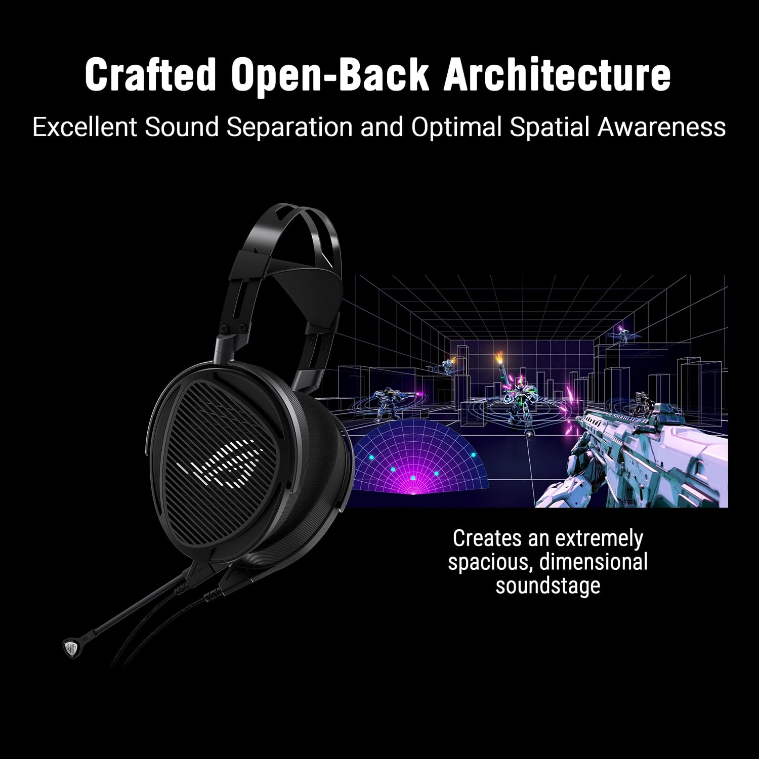 AUDÍFONOS ASUS ROG KITHARA GAMING AUDIOPHILE OPEN-BACK CON MICRÓFONO - 4