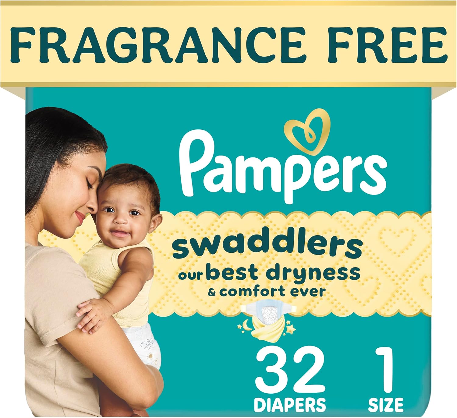 PAÑALES PAMPERS SWADDLERS TALLA 1 (8-14 LBS) 32 UNIDADES - 1