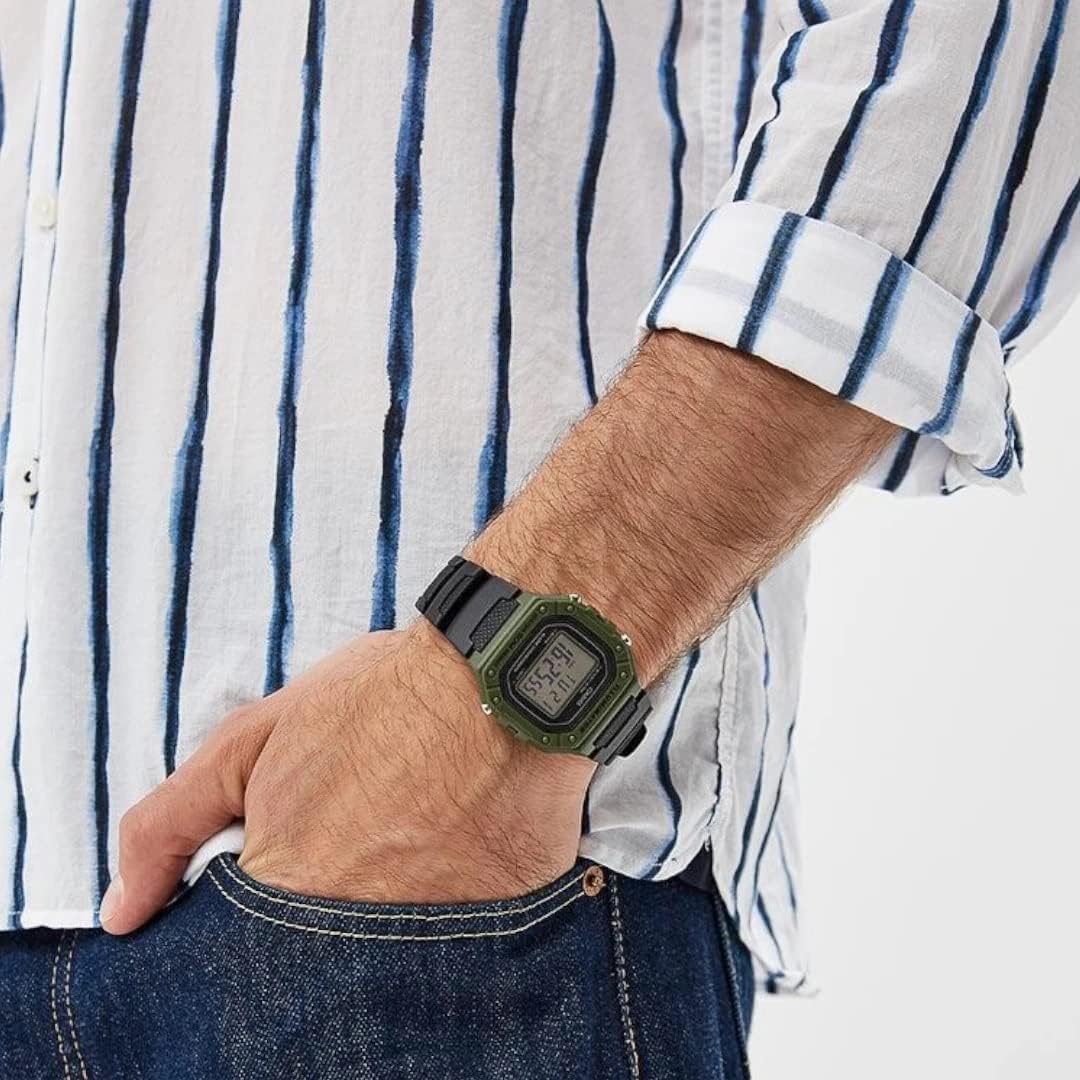 RELOJ DIGITAL CASIO W-218H-3AVCF NEGRO 46 MM - 4