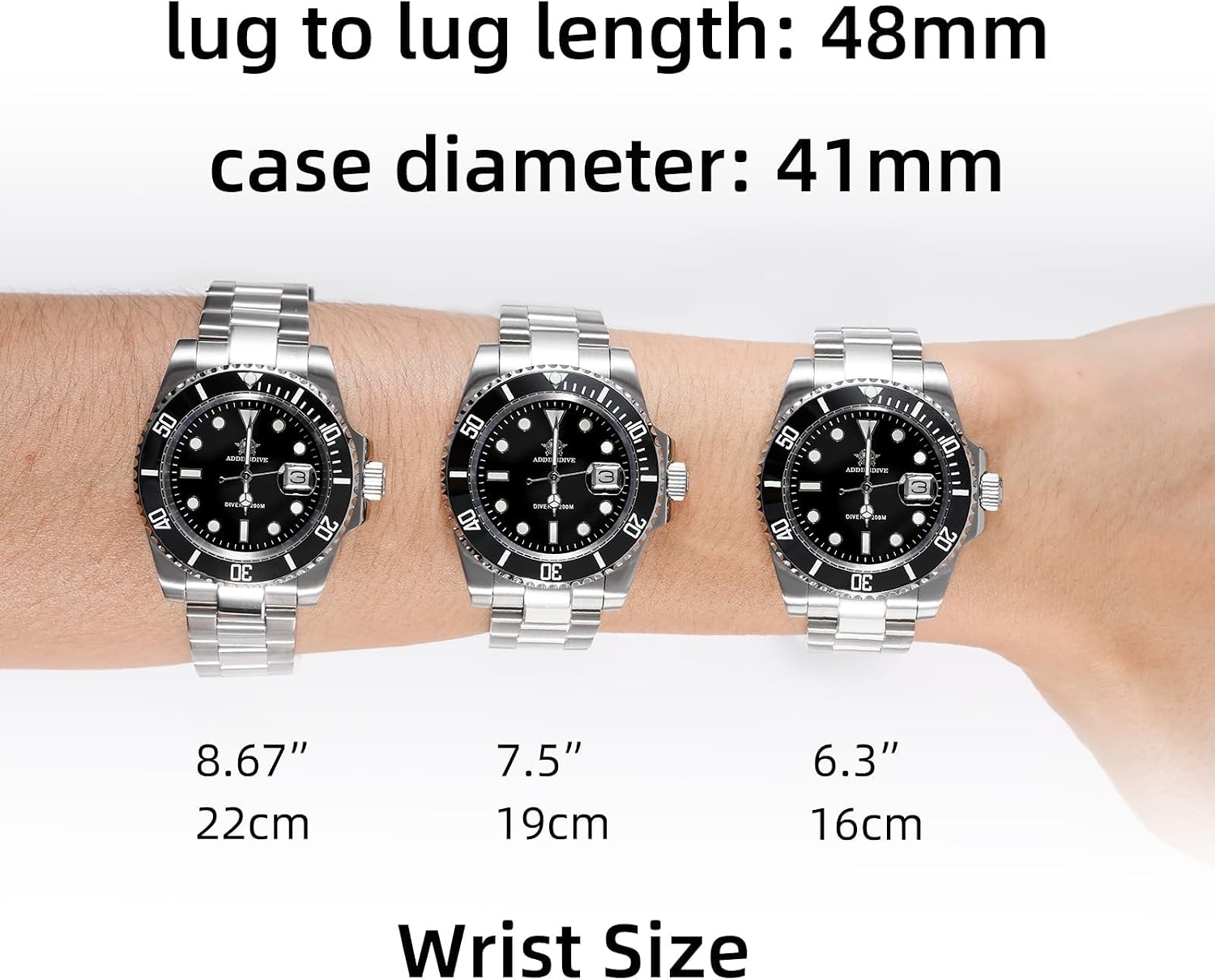 RELOJ DE PULSERA ADDIESDIVE 41 MM MOVIMIENTO DE CUARZO RESISTENTE AL AGUA 200 M - 5