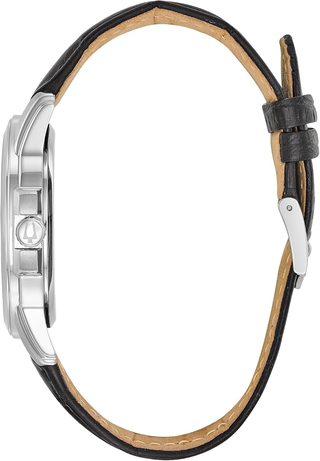 RELOJ BULOVA PRECISIONIST 3-HAND CALENDAR ACERO INOXIDABLE CORREA CUERO NEGRO DIAL GRIS 96B158 - 2