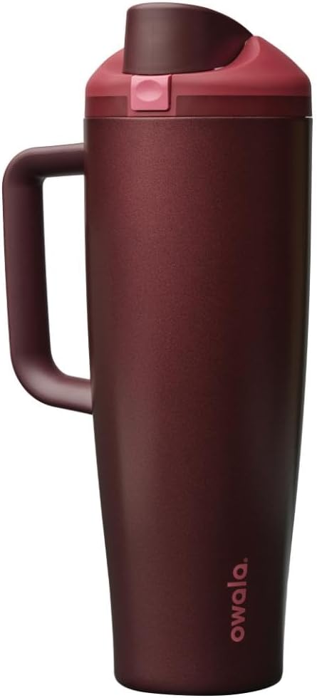 BOTELLA OWALA FREESIP TUMBLER ACERO INOXIDABLE 40 OZ CEREZA NEGRA - 1