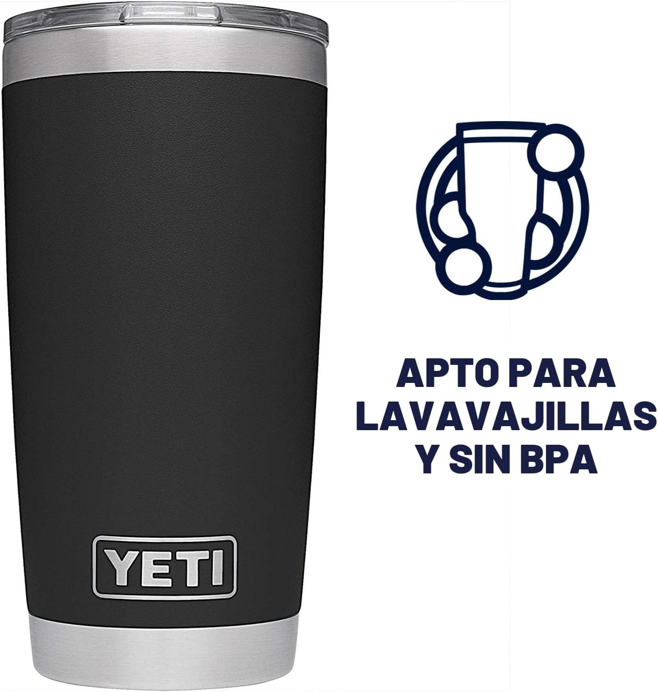 VASO TUMBLER YETI RAMBLER 20 OZ ACERO INOXIDABLE CON TAPA MAGSLIDER - 4