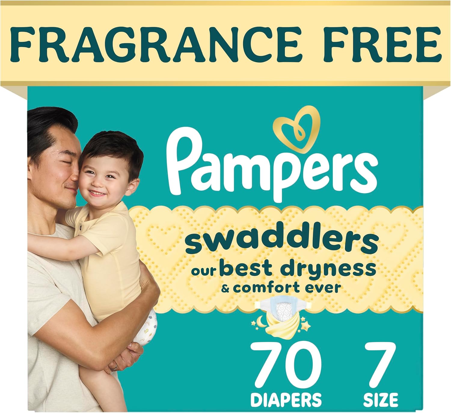 PAÑALES PAMPERS SWADDLERS TALLA 7 (26-50 LBS) 70 UNIDADES - 1