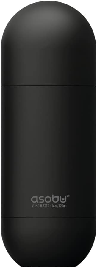 TERMO ASOBU ORB ACERO INOXIDABLE DOBLE PARED 420 ML NEGRO - 1