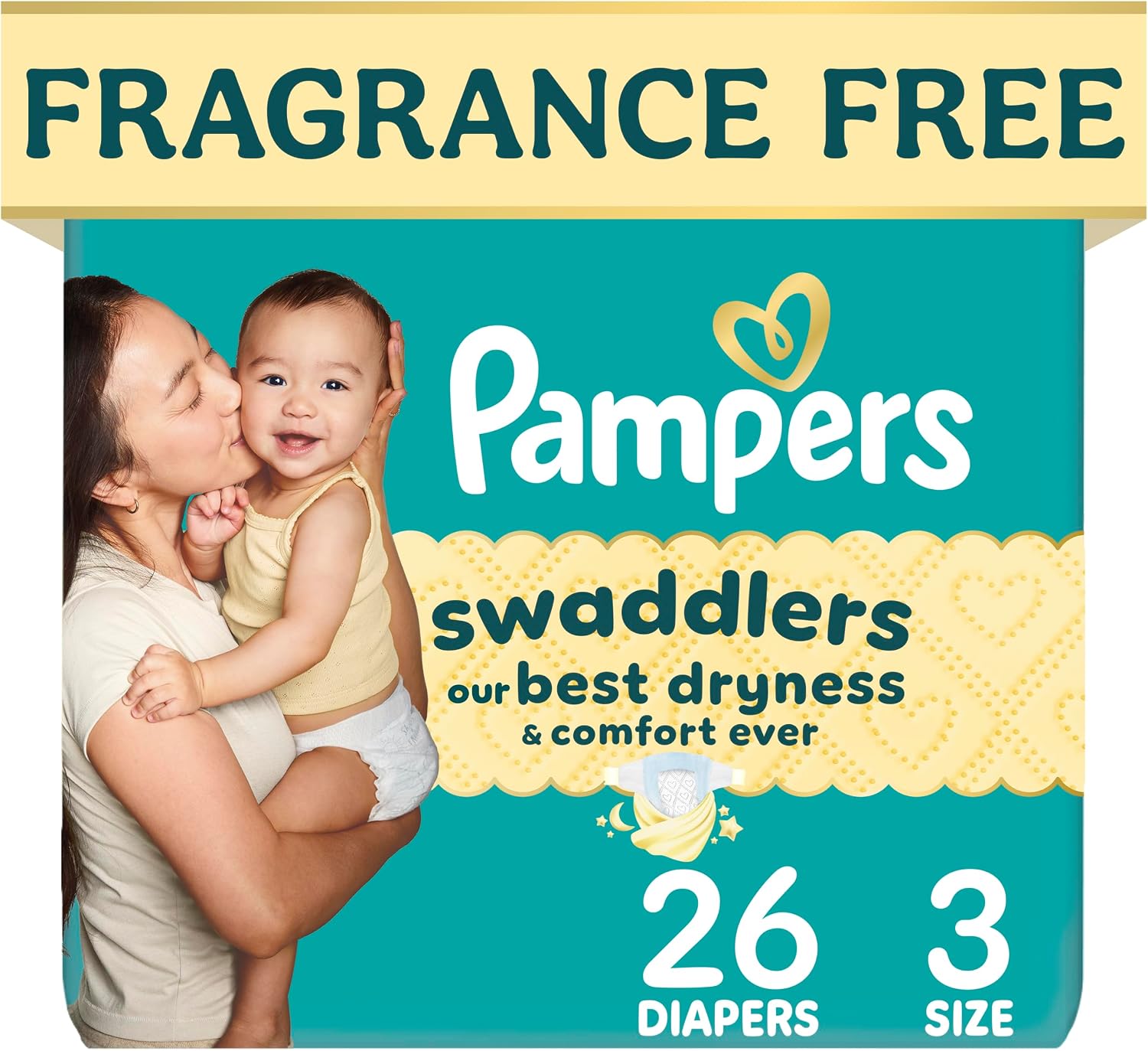 PAÑALES PAMPERS SWADDLERS TALLA 3 (13-26 LBS) 26 UNIDADES - 1