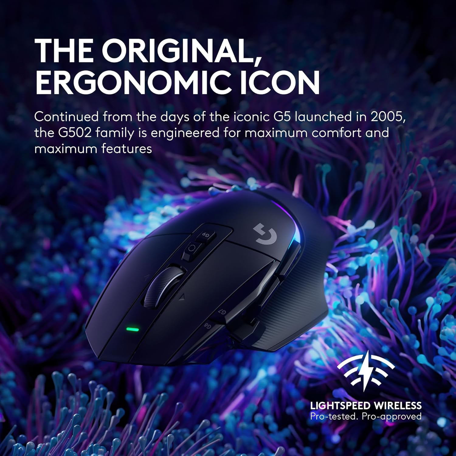 MOUSE GAMER LOGITECH G502 X PLUS WIRELESS RGB NEGRO - 2