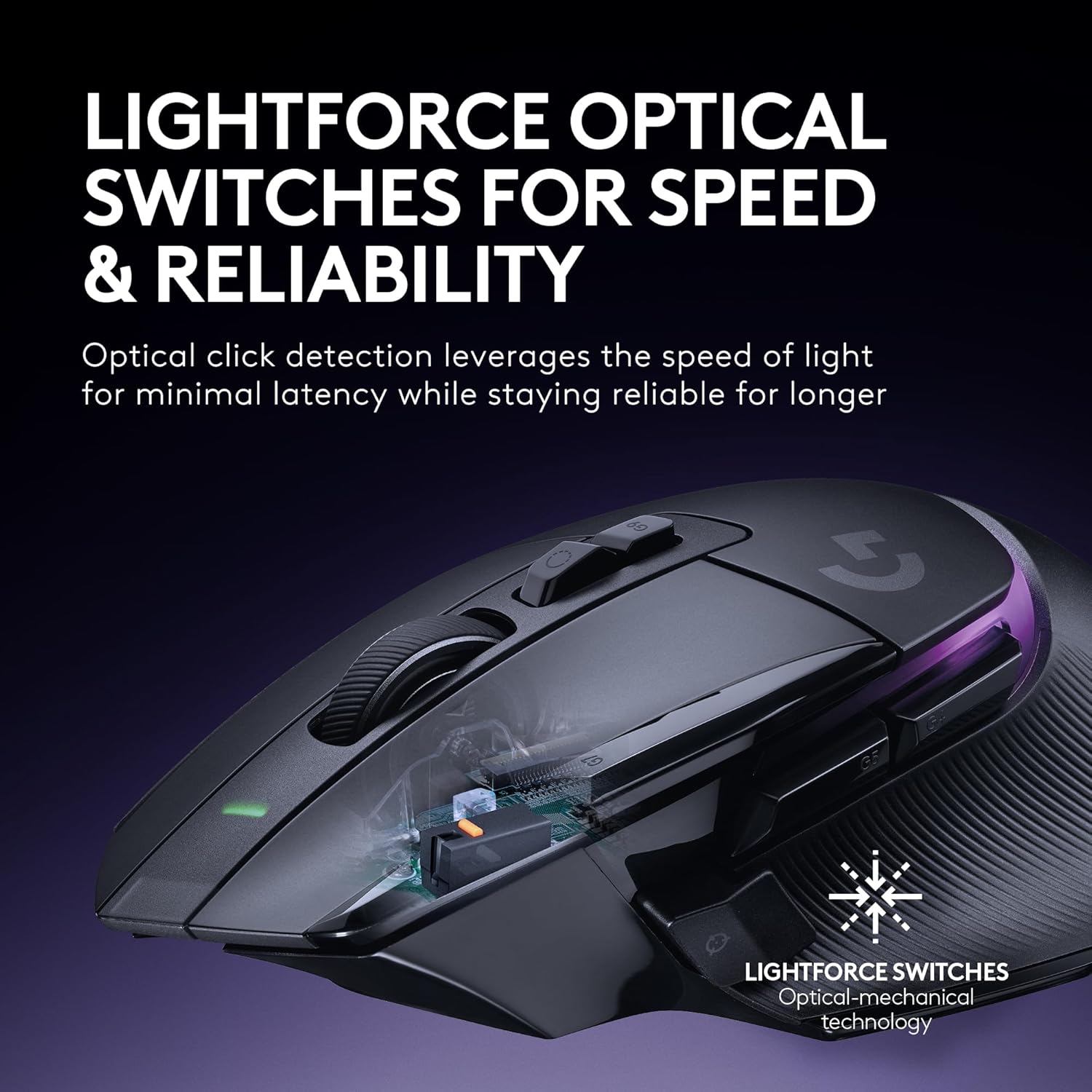 MOUSE GAMER LOGITECH G502 X PLUS WIRELESS RGB NEGRO - 4