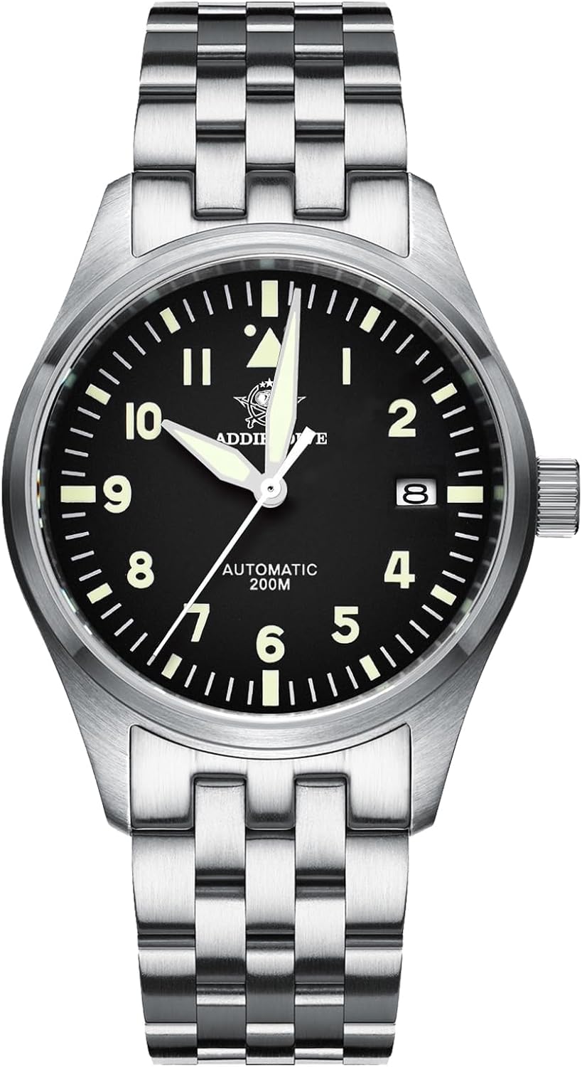 RELOJ ADDIESDIVE AUTOMÁTICO ACERO INOXIDABLE BUZO 200M ESFERA NEGRA - 1