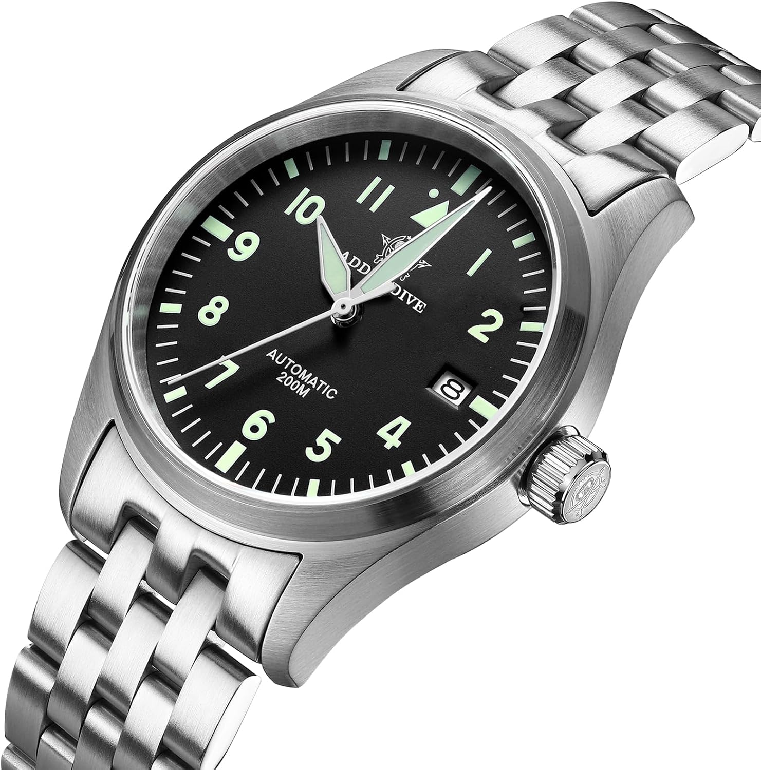 RELOJ ADDIESDIVE AUTOMÁTICO ACERO INOXIDABLE BUZO 200M ESFERA NEGRA - 3