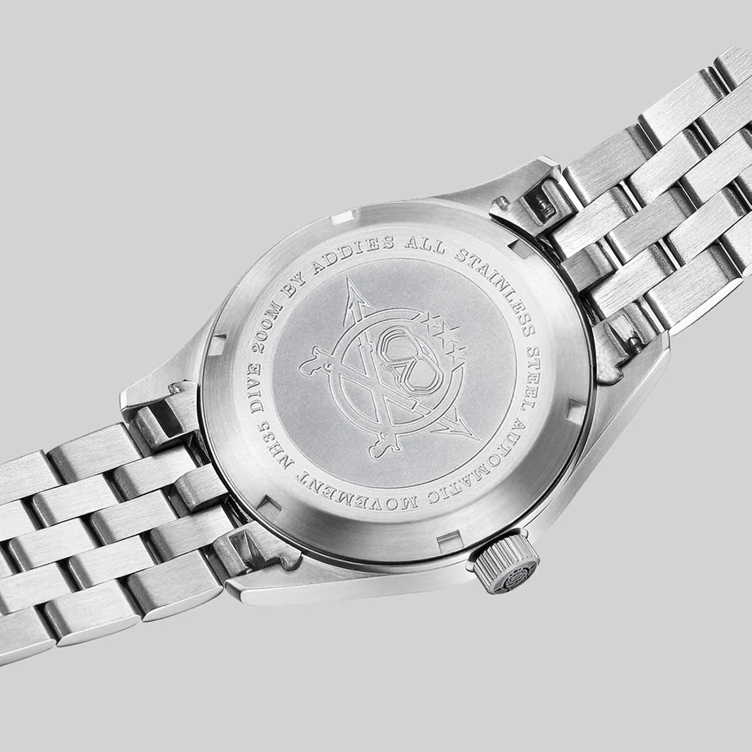 RELOJ ADDIESDIVE AUTOMÁTICO ACERO INOXIDABLE BUZO 200M ESFERA NEGRA - 4